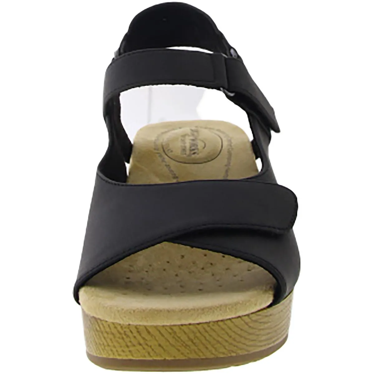 Rez Womens Faux Leather Slingback Wedge Sandals