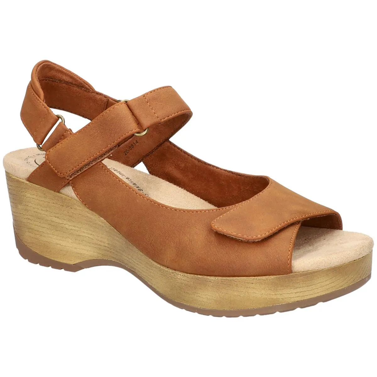 Rez Womens Faux Leather Slingback Wedge Sandals