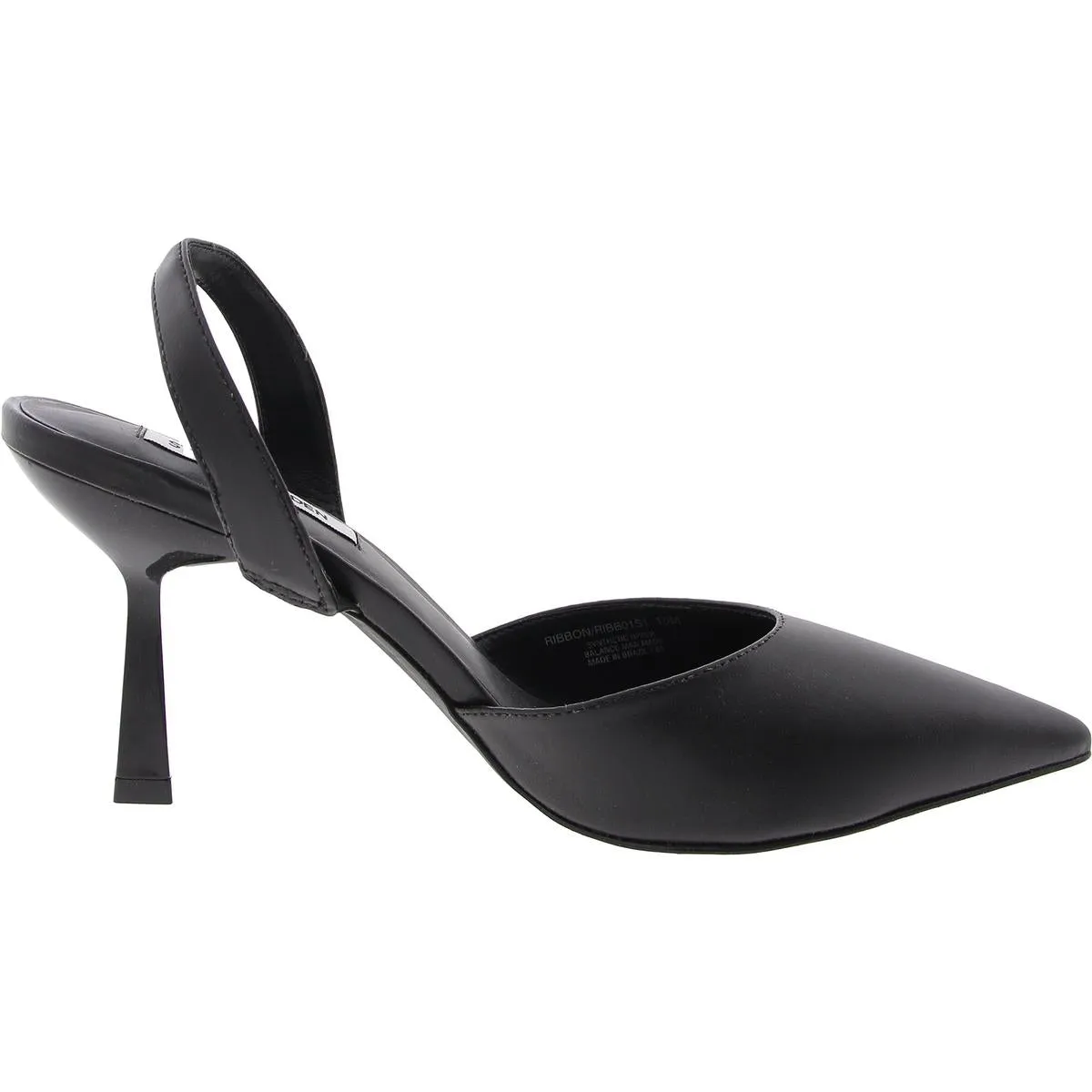 RIBBON Womens Faux Leather Slingback Heels