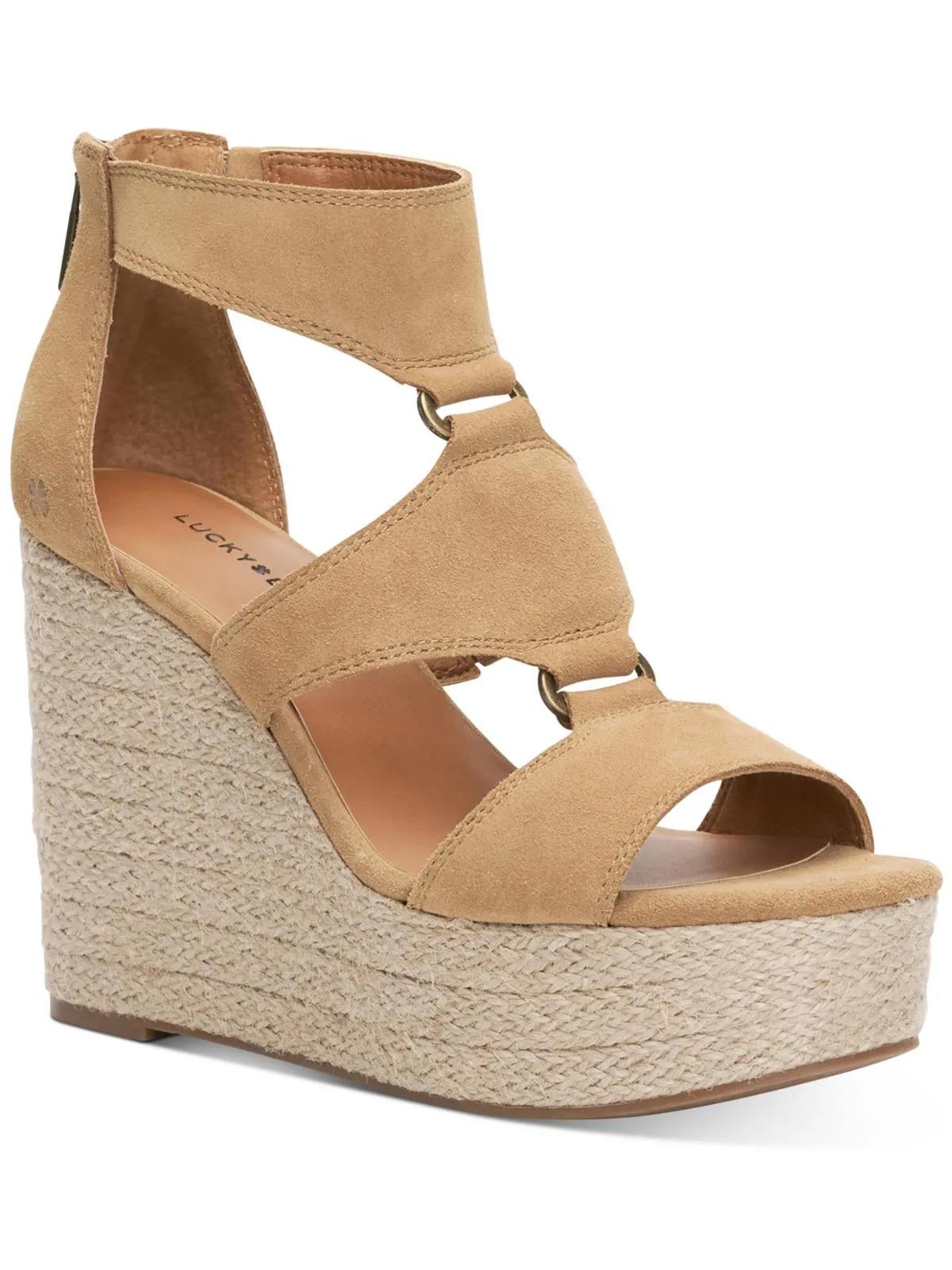 Rillyon Womens Suede Gladiator Wedge Sandals