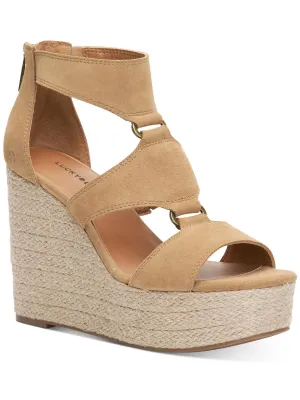 Rillyon Womens Suede Gladiator Wedge Sandals