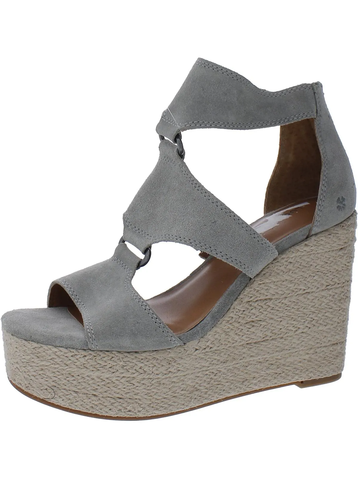 Rillyon Womens Suede Gladiator Wedge Sandals