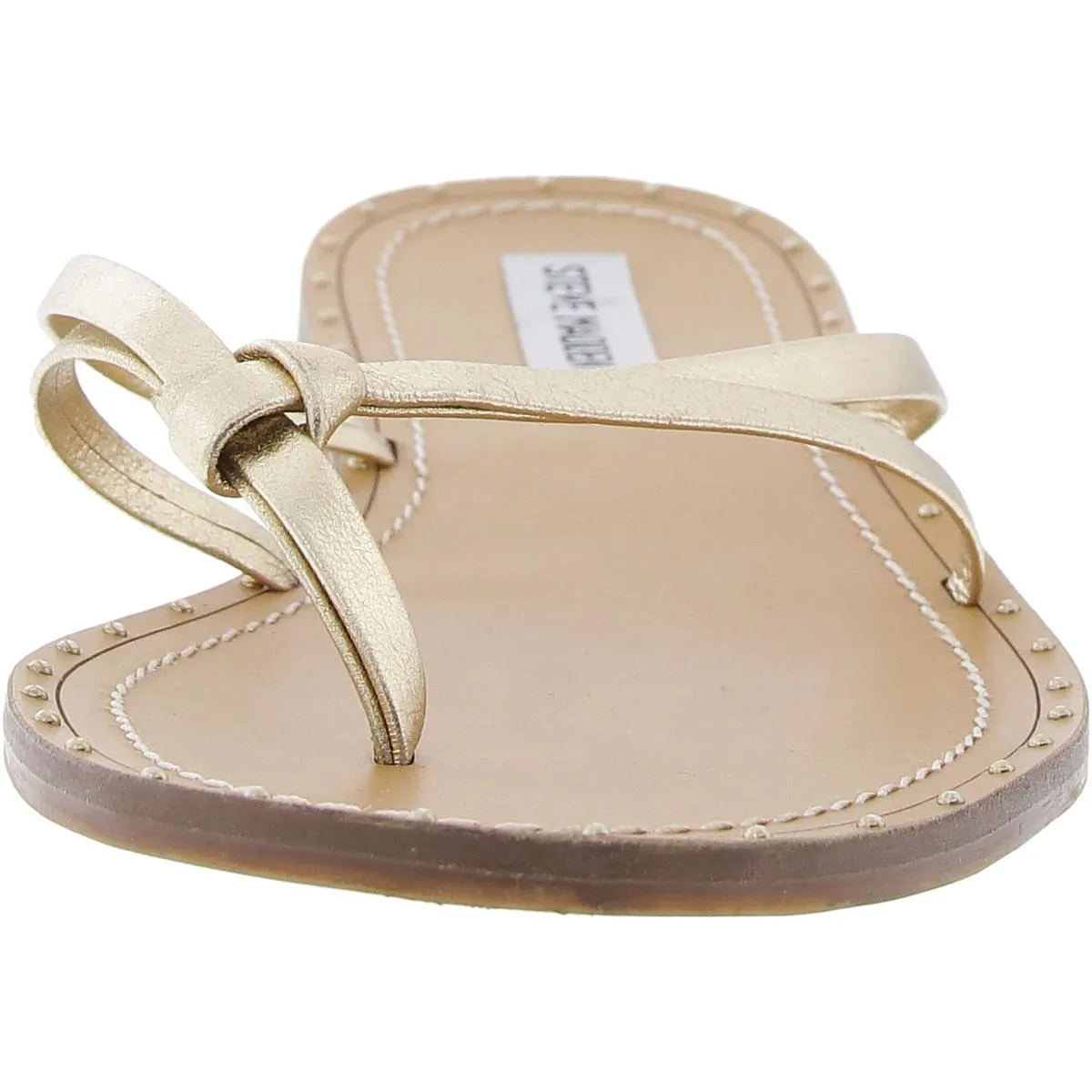 Rivera Womens Metallic Leather Thong Sandals