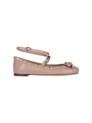 Rockstud' Ballerina Flats  Pink