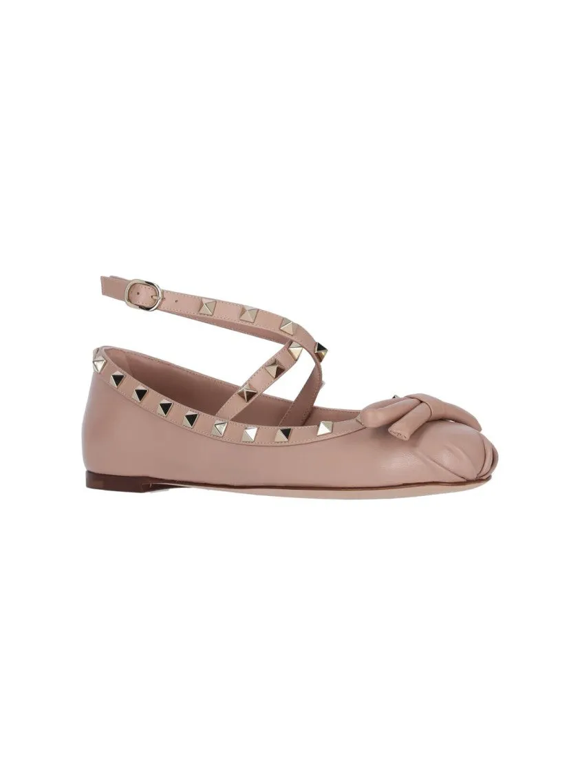 Rockstud' Ballerina Flats  Pink