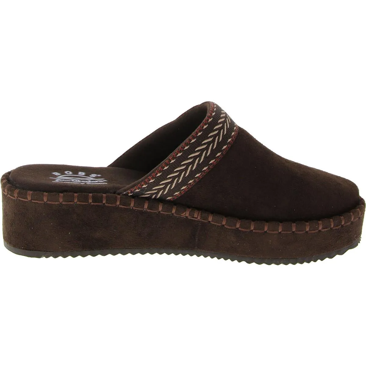 Rosey Rise Womens Embroidered Faux Suede Slide Sandals