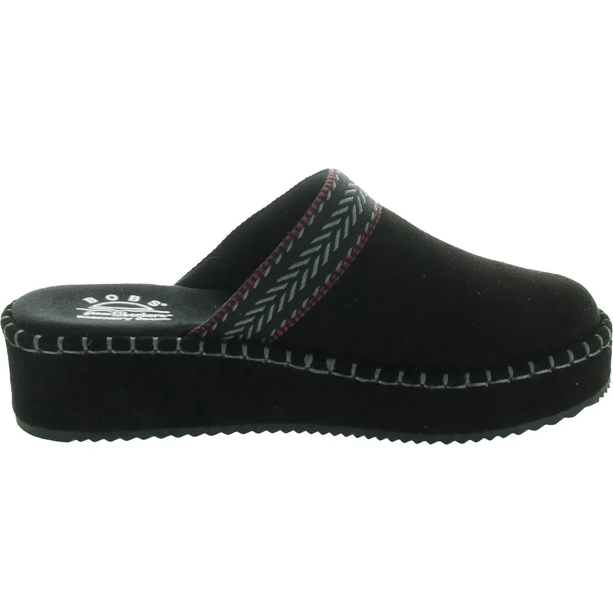 Rosey Rise Womens Embroidered Faux Suede Slide Sandals