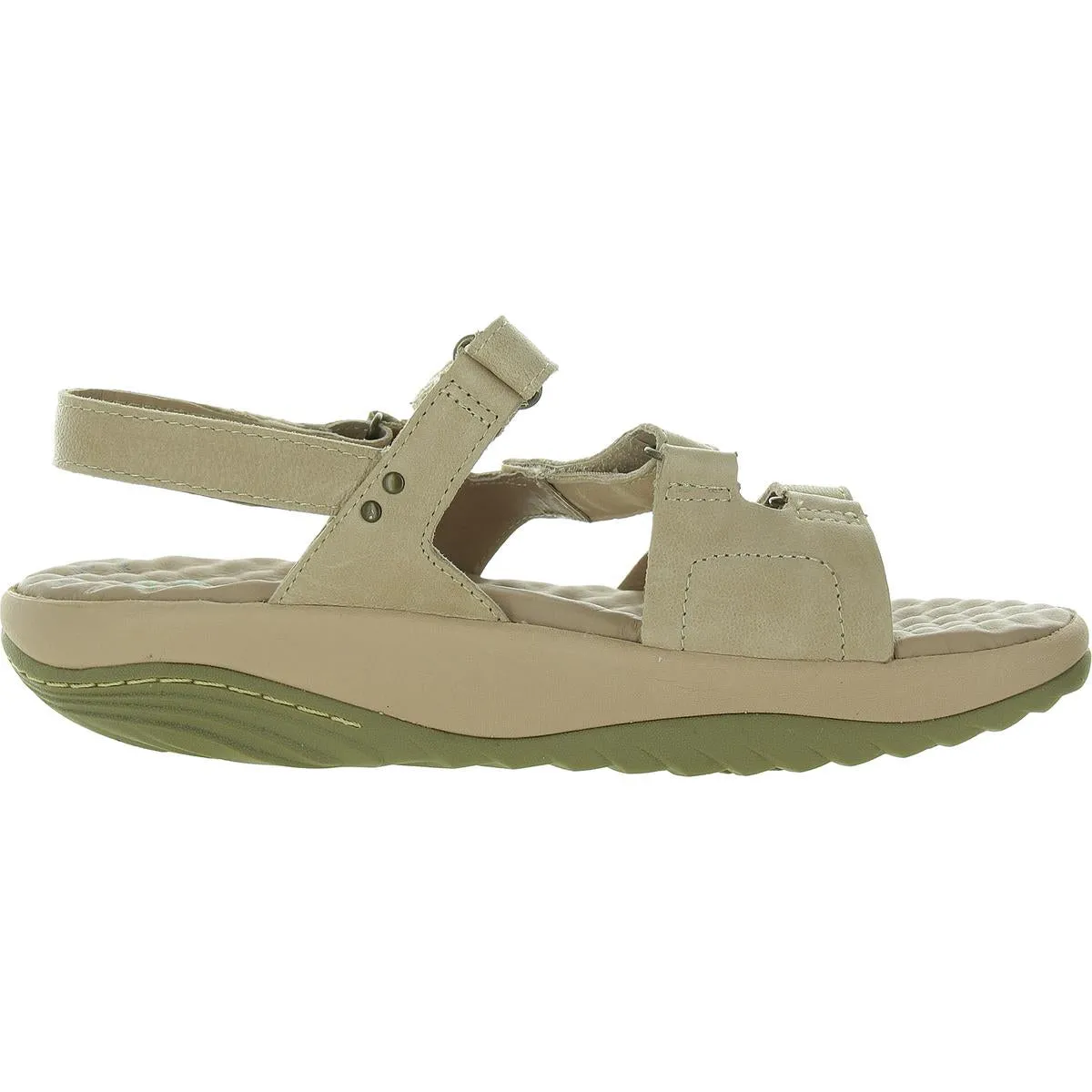 Ruby Womens Adjustable Leather Slingback Sandals