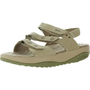 Ruby Womens Adjustable Leather Slingback Sandals