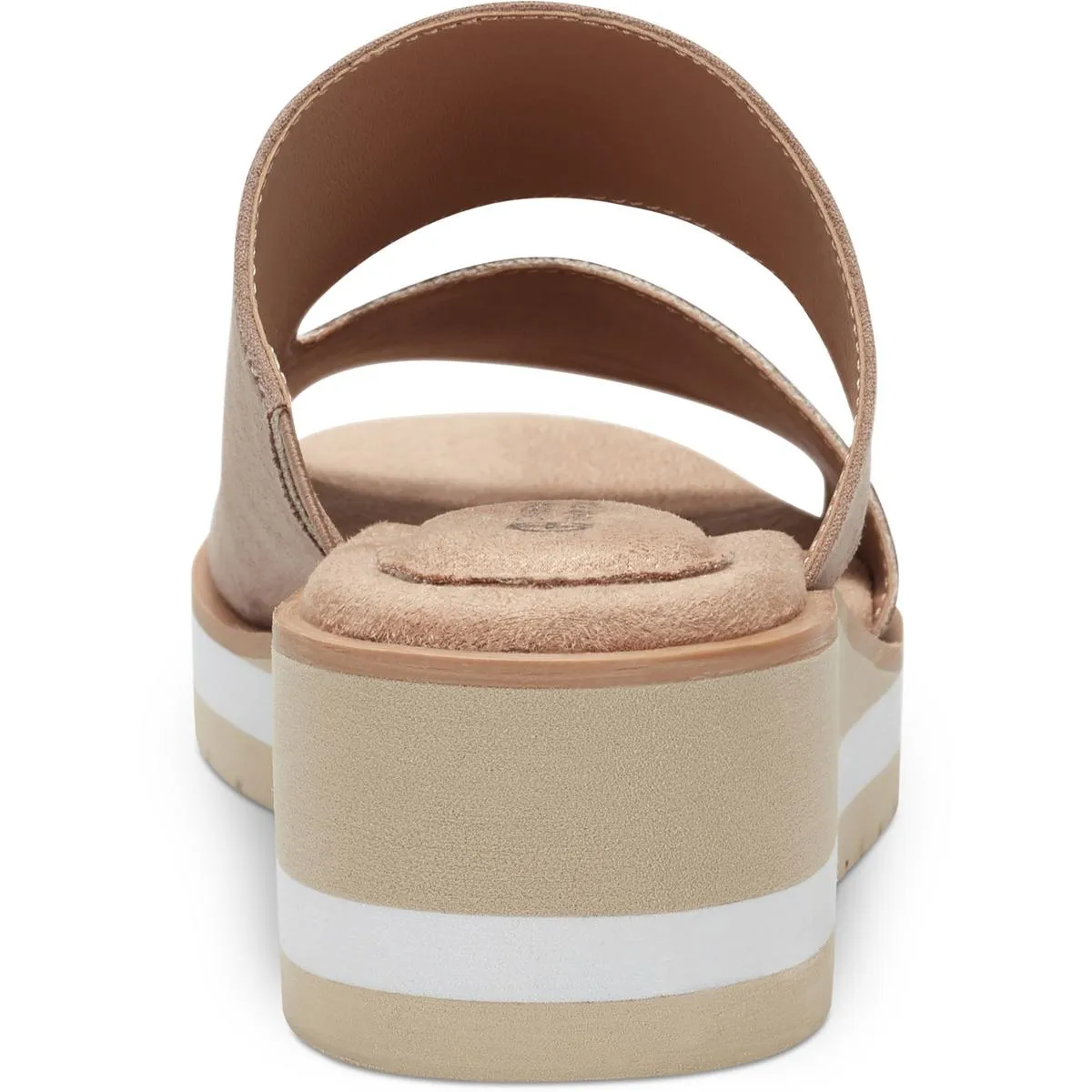 Ryerr Womens Solid Slip On Wedge Sandals