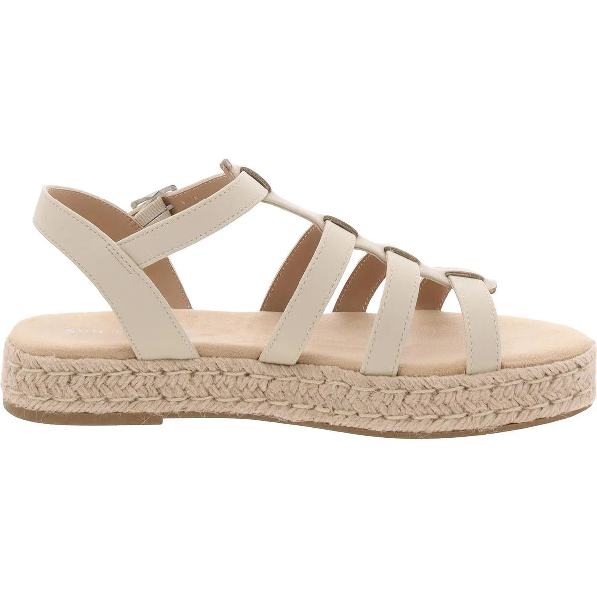 Rykerr Womens Faux Leather Strappy Fisherman Sandals
