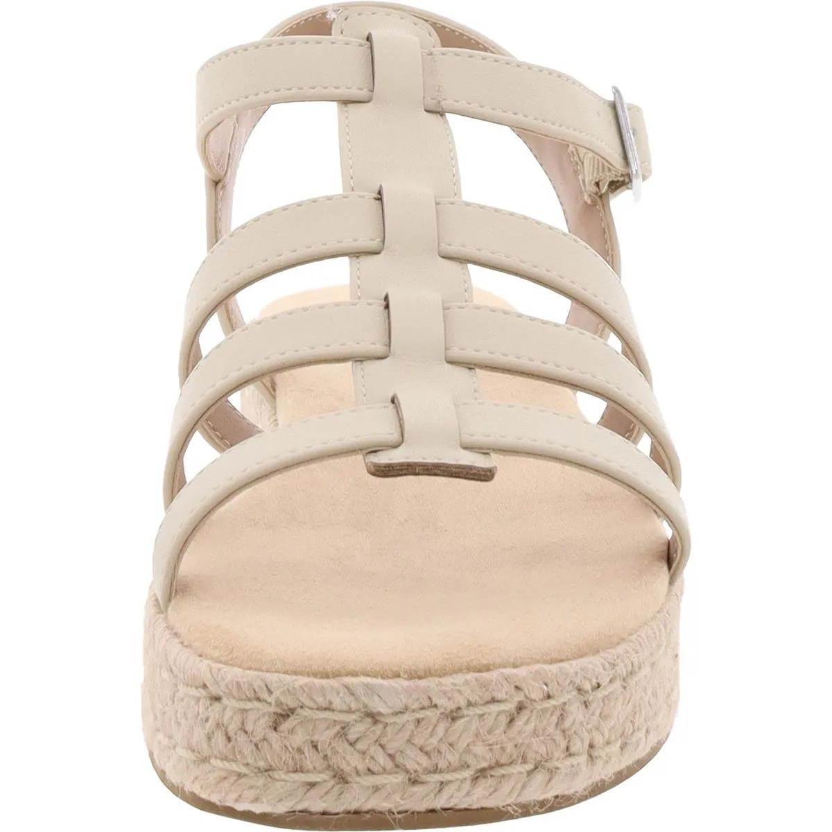 Rykerr Womens Faux Leather Strappy Fisherman Sandals