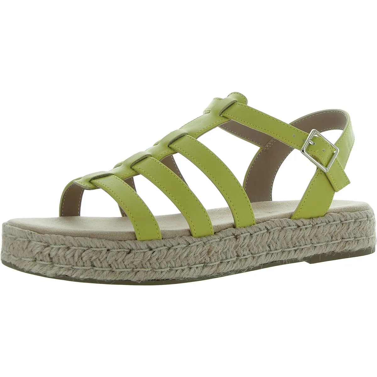 Rykerr Womens Faux Leather Strappy Fisherman Sandals