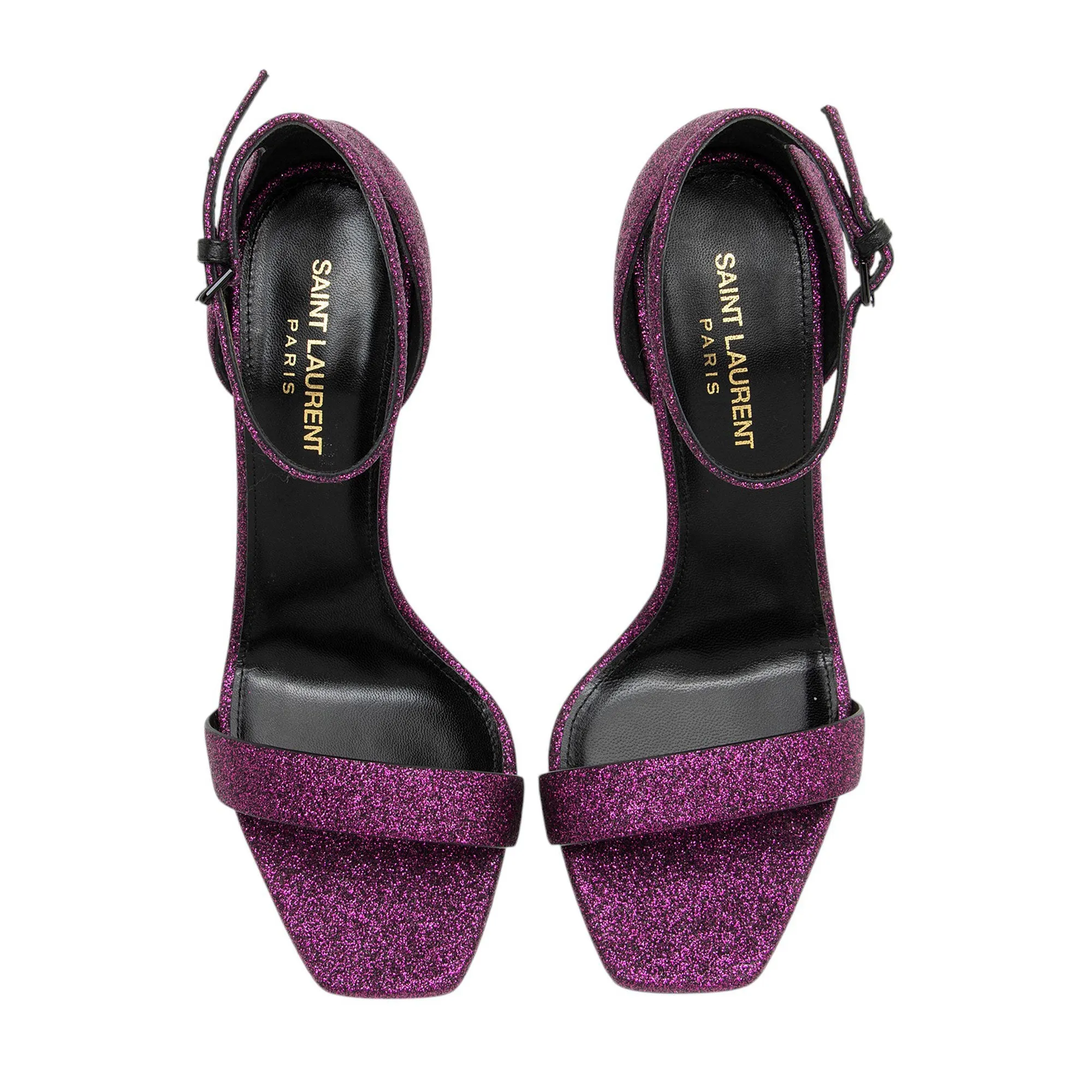 Saint Laurent Glitter Amber Sandals