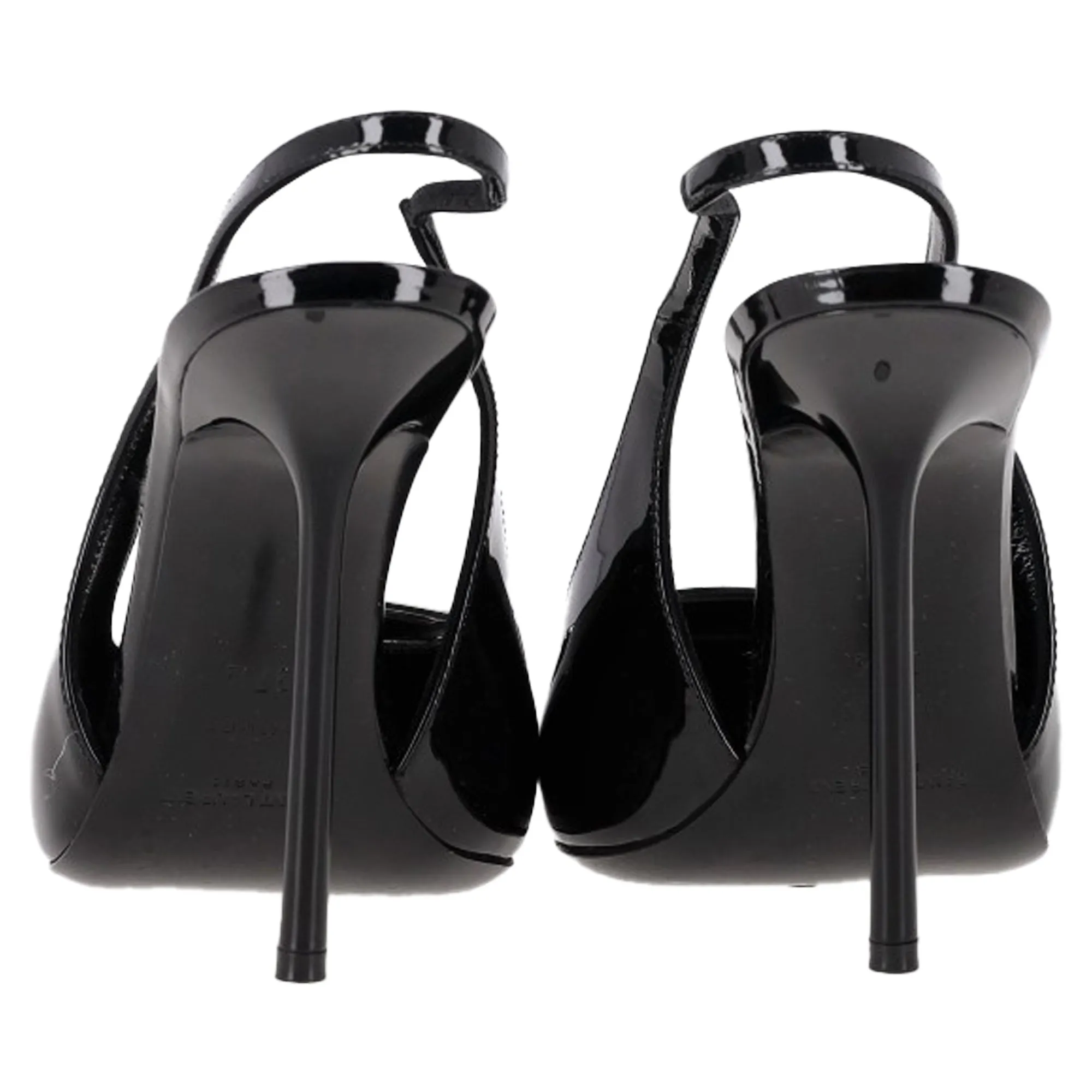 Saint Laurent Pablo Slingback Pumps in Black Leather