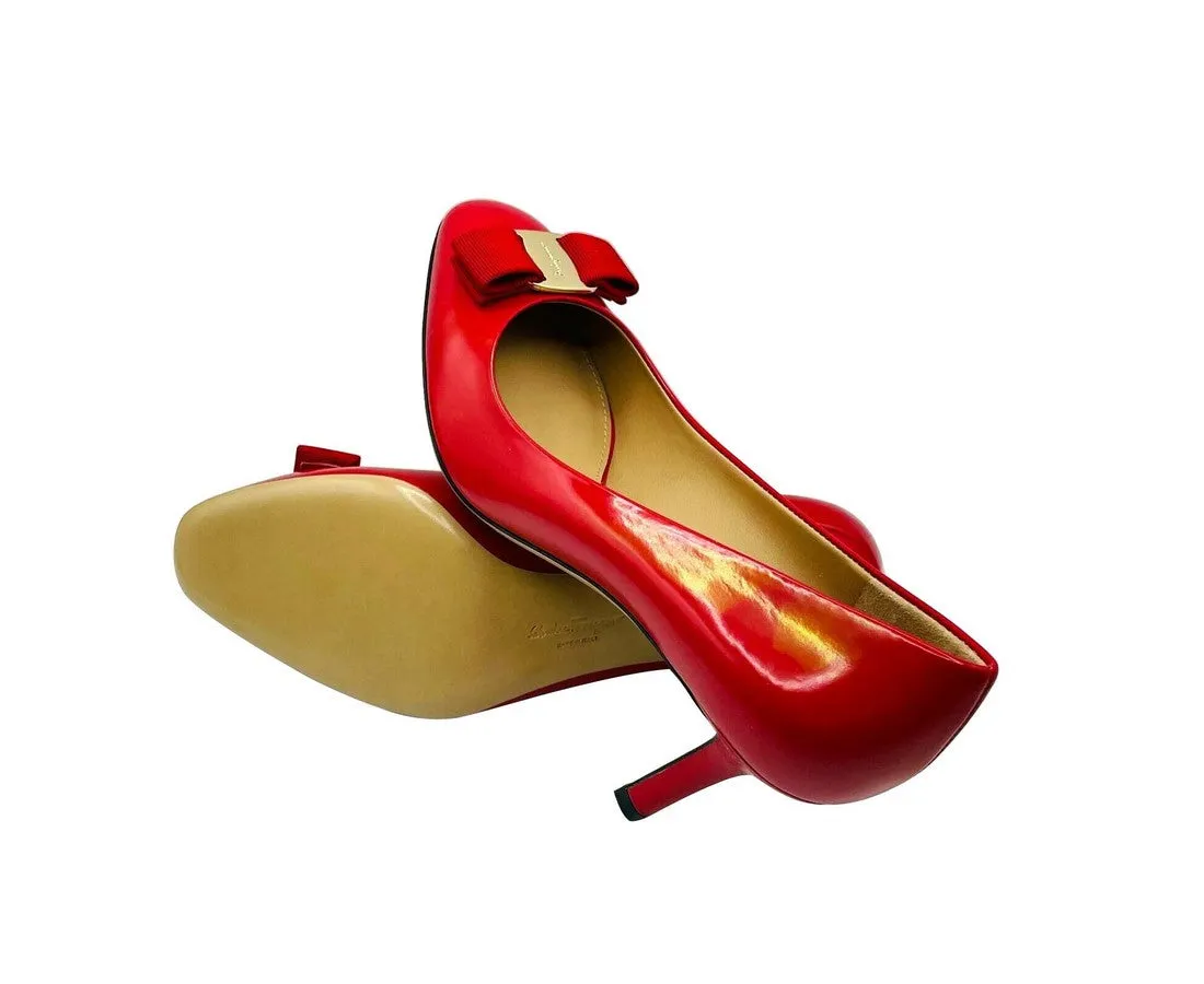 Salvatore Ferragamo Women's  Leather Bow Heel Pump