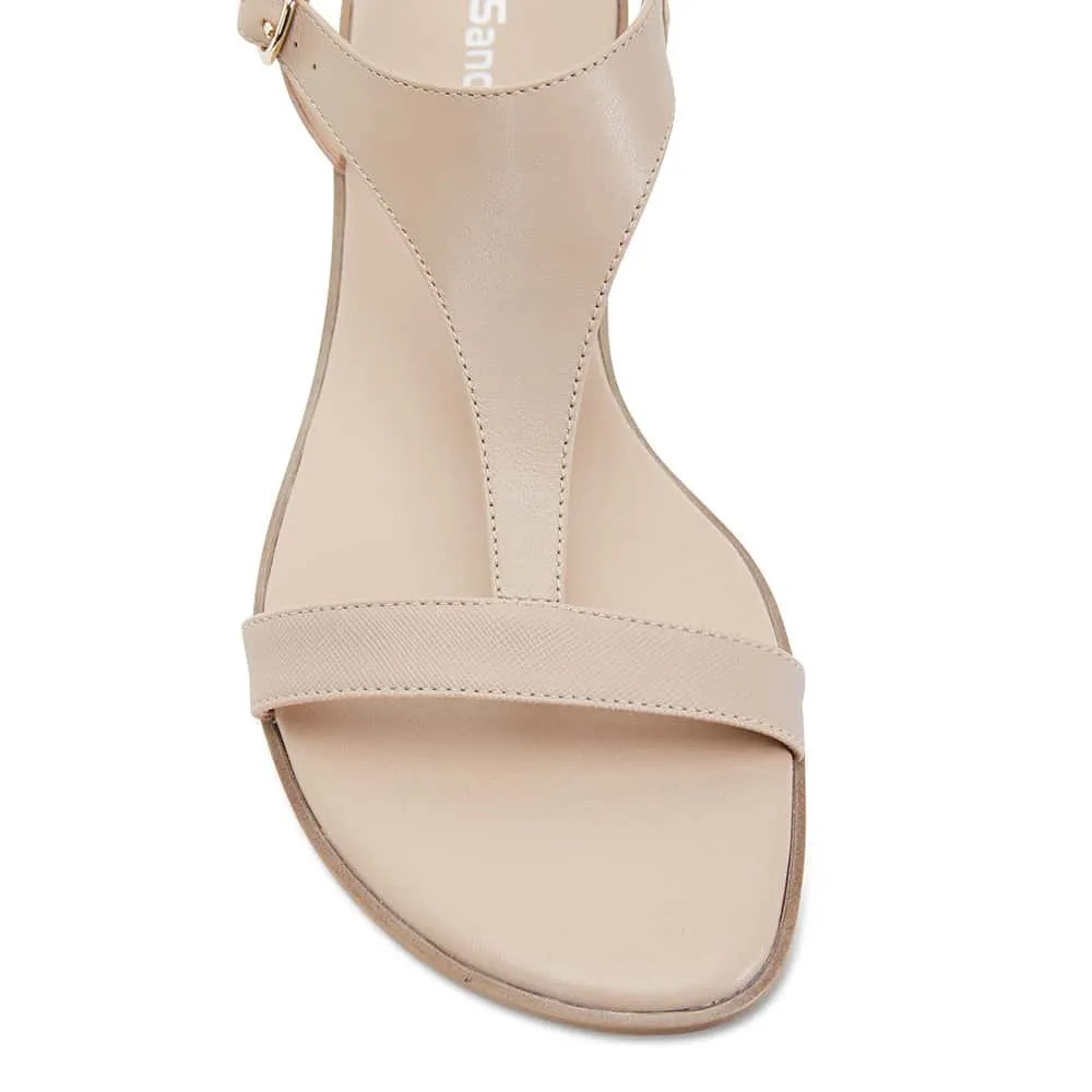 Sandra Sandal in Nude Leather