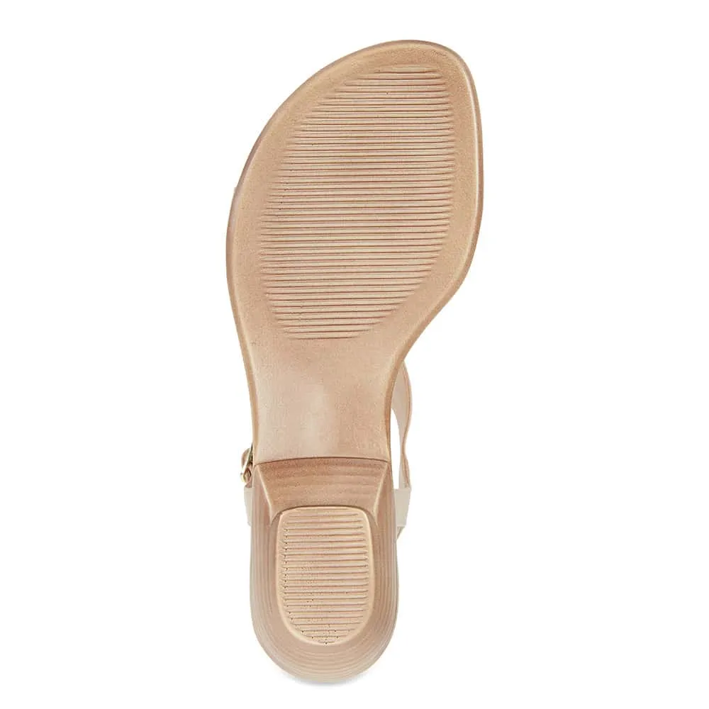 Sandra Sandal in Nude Leather