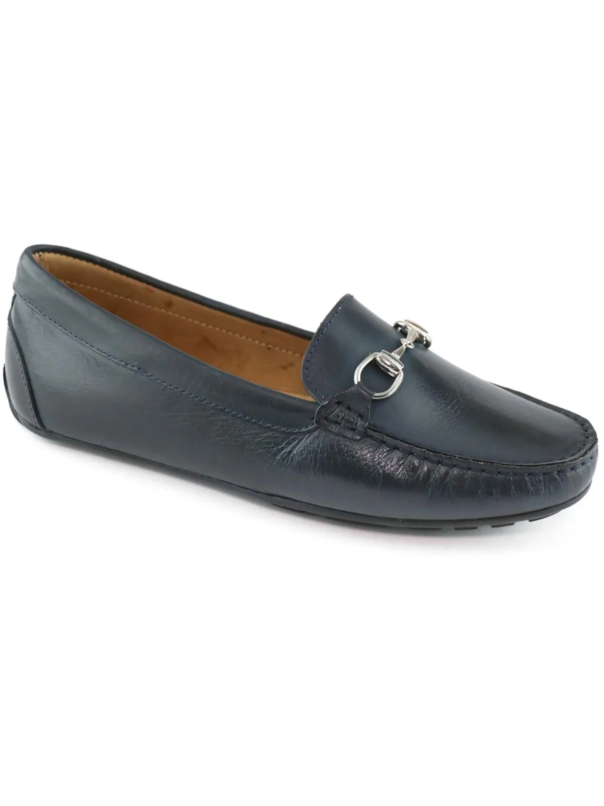 Sarasota Womens Leather Flat Moccasins