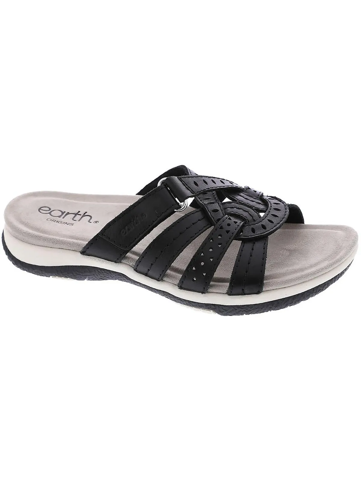 Sassoni Womens Leather Slide Sandals