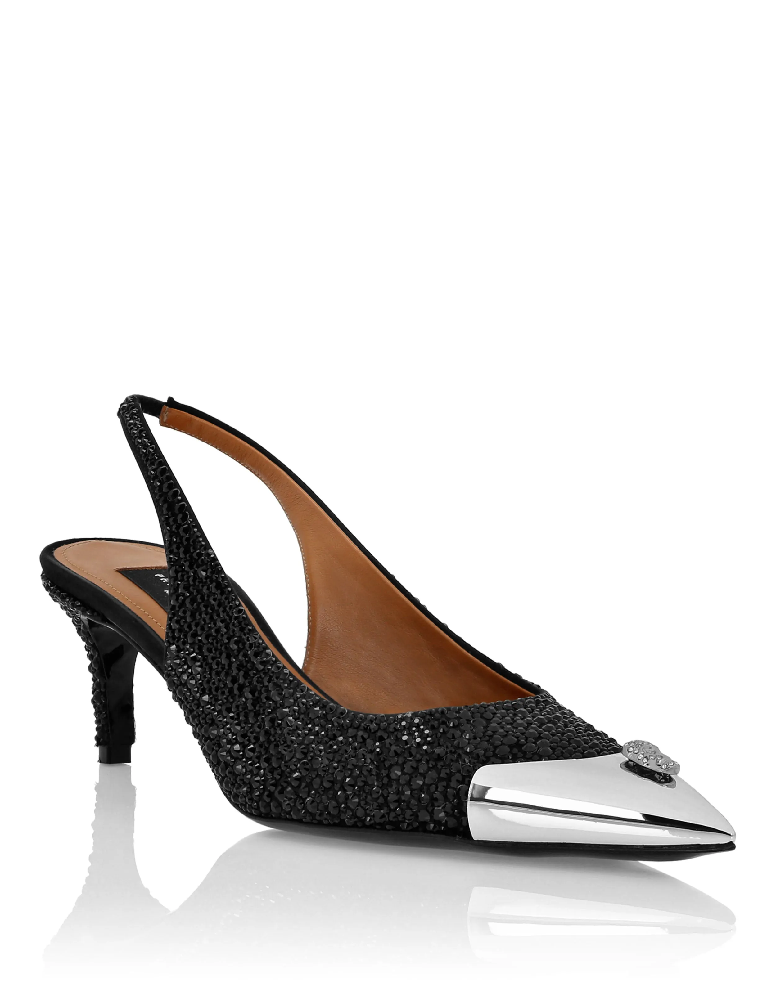 Satin Slingback Mix Strass