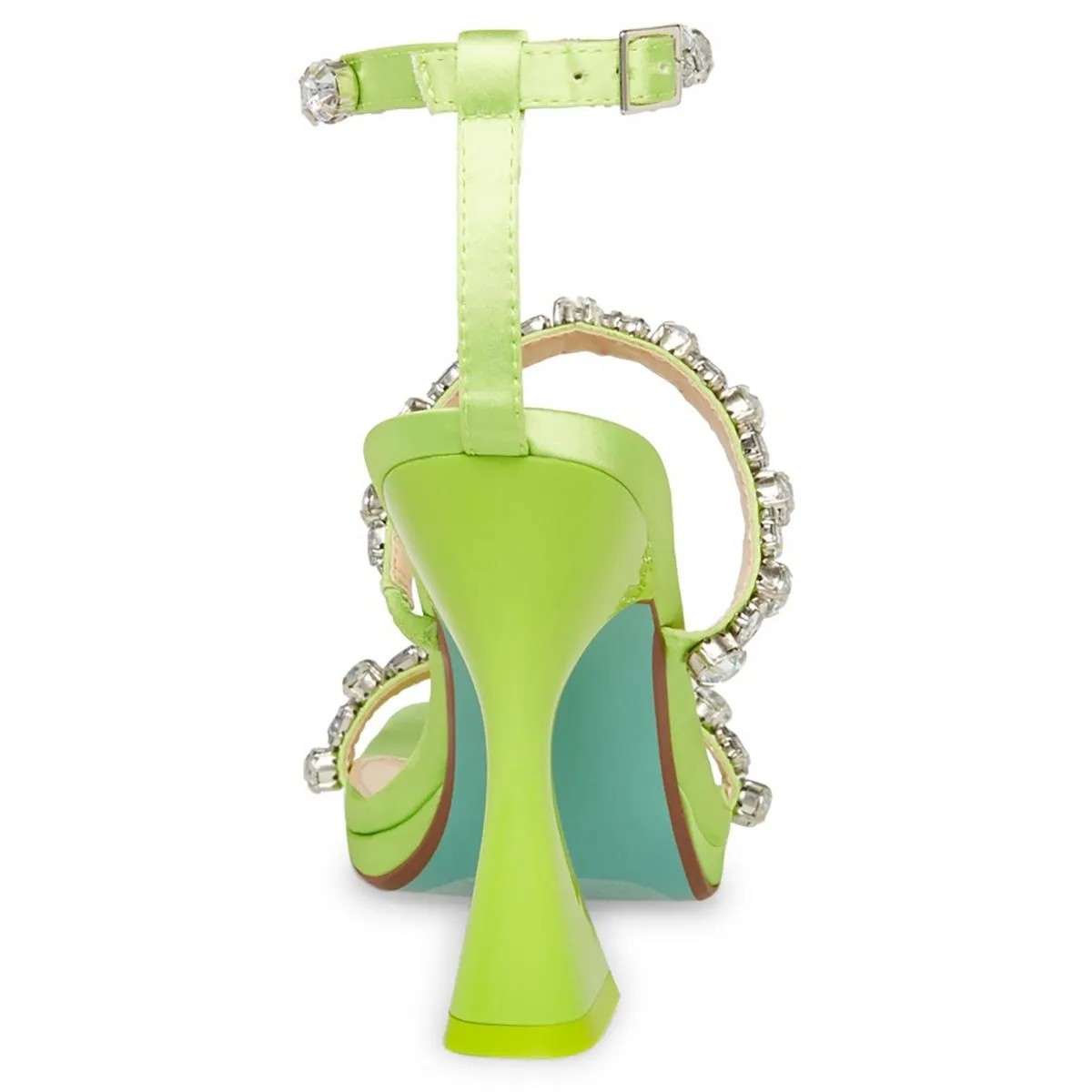 SB Perry Womens Satin Jeweled Heels