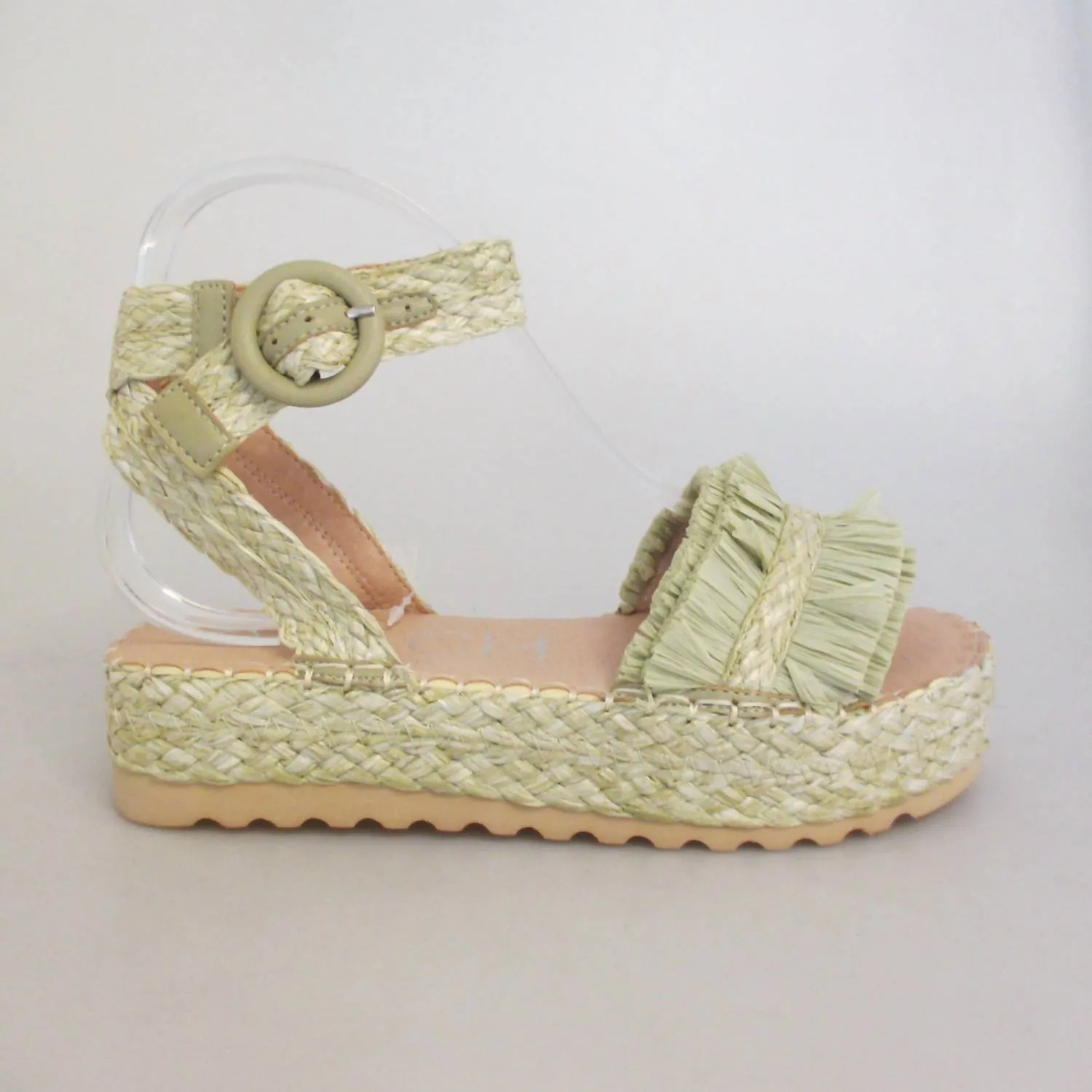 Seashore Espadrille Sandal In Lime