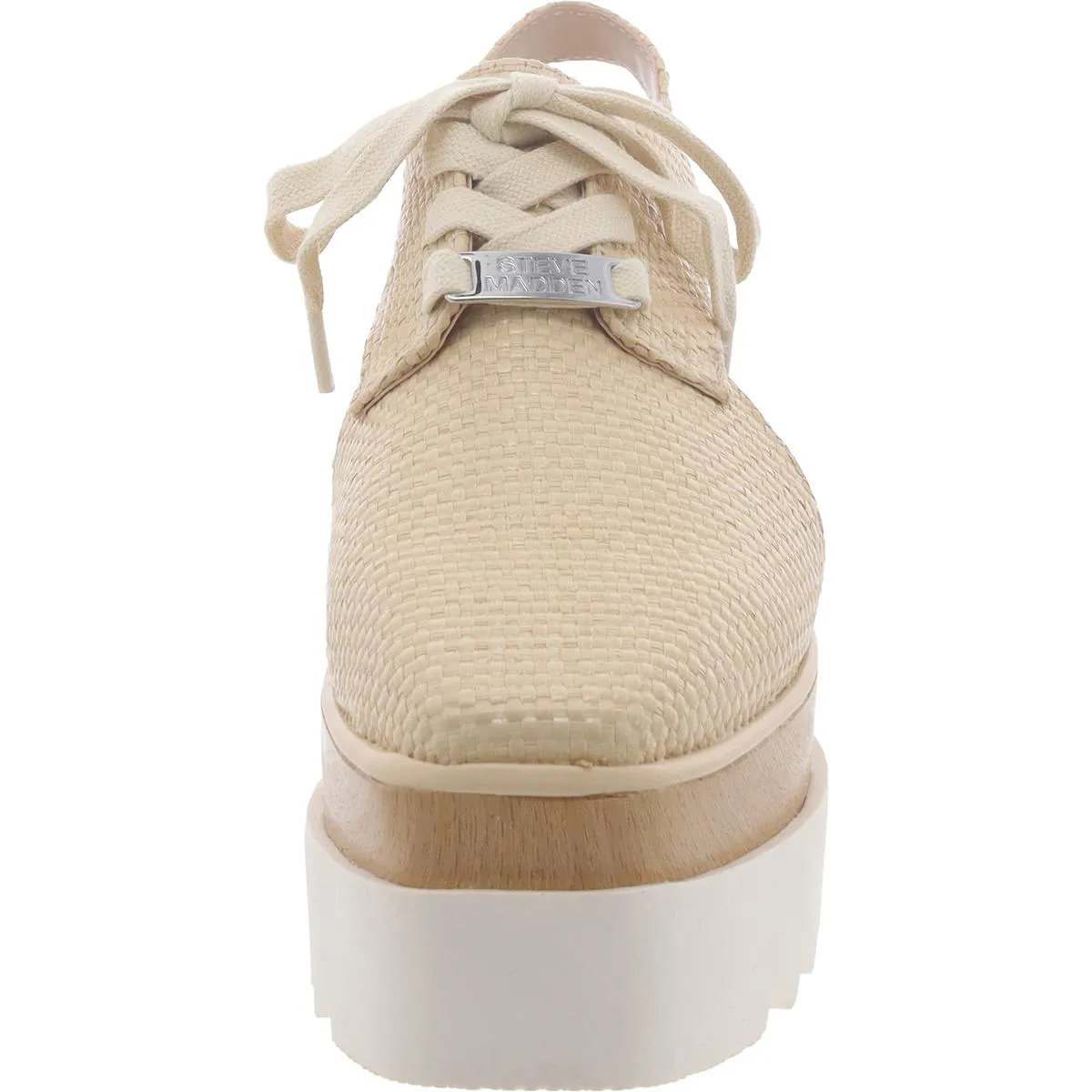 Seize Womens Raffia Lace-Up Slingbacks