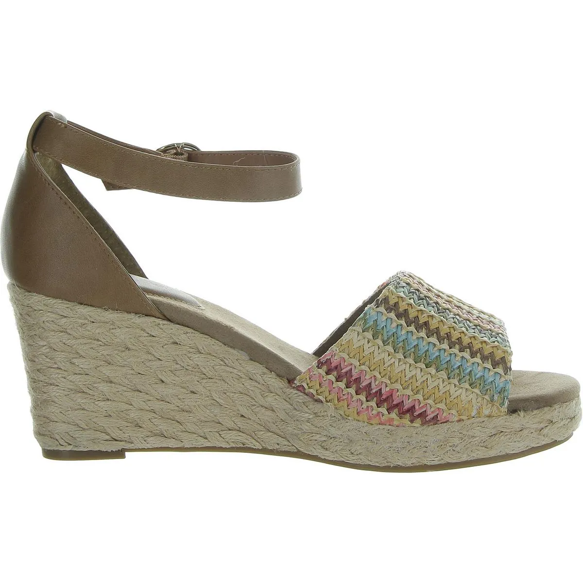 Seleeney Womens Ankle Strap Open Toe Wedge Sandals