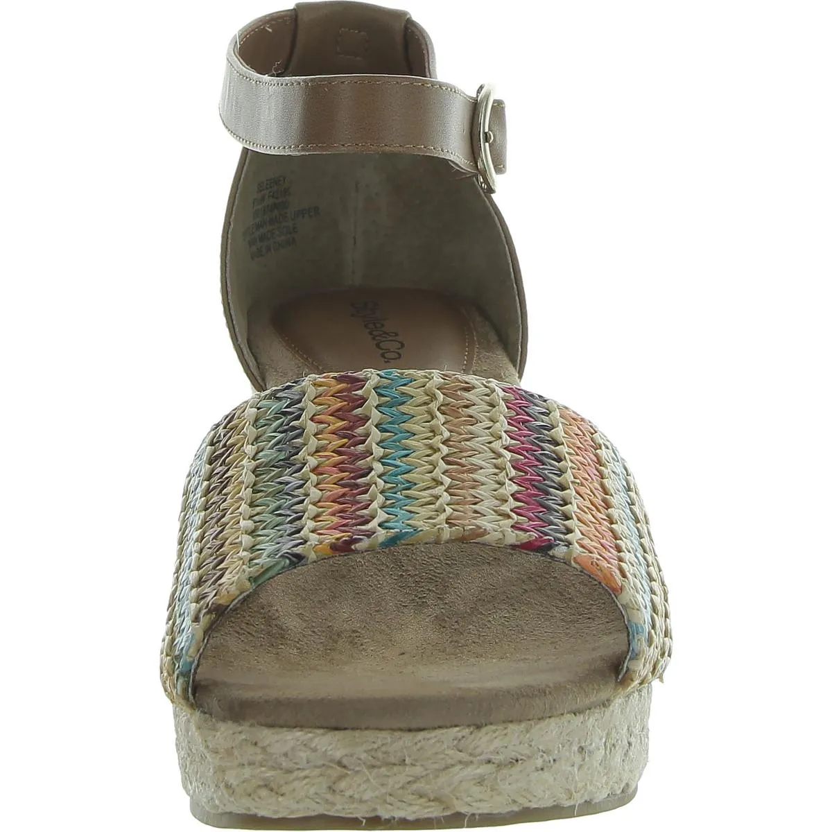Seleeney Womens Ankle Strap Open Toe Wedge Sandals