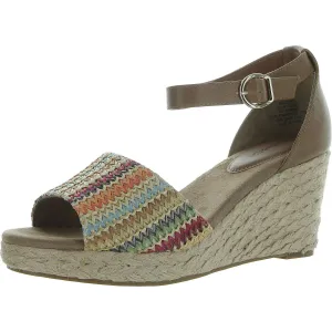 Seleeney Womens Ankle Strap Open Toe Wedge Sandals