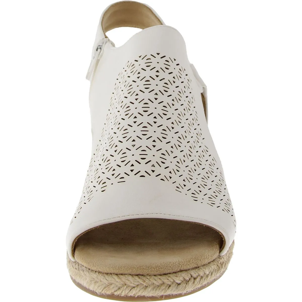 Serena Womens Open Toe Side Zipper Ankle Strap