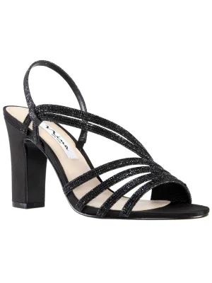 Shaya 2 Womens Rhinestone Block Heels