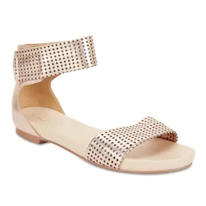 Shelly Sandal in Rose Gold Leather