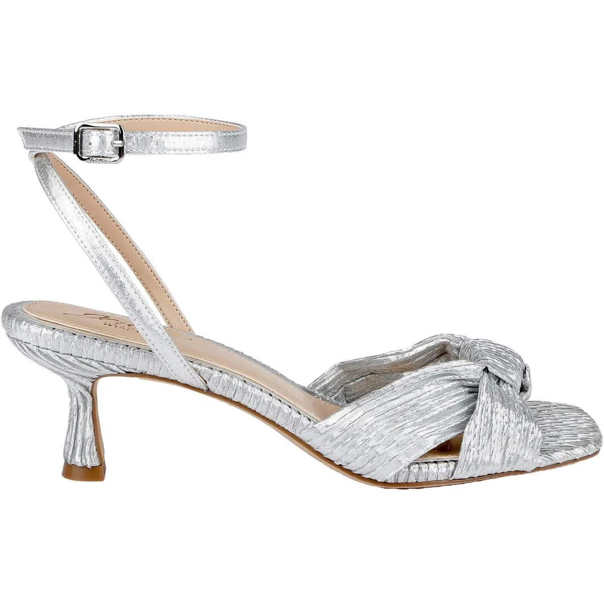 SILFAB Womens Bow Manmade Ankle Strap