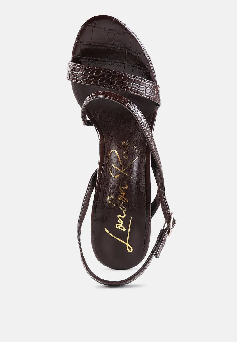 slegs slingback block high heeled sandals