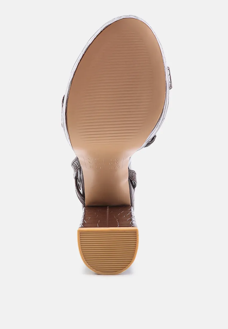 slegs slingback block high heeled sandals