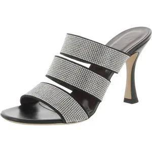 Sonny Womens Rhinestone Slip On Heels