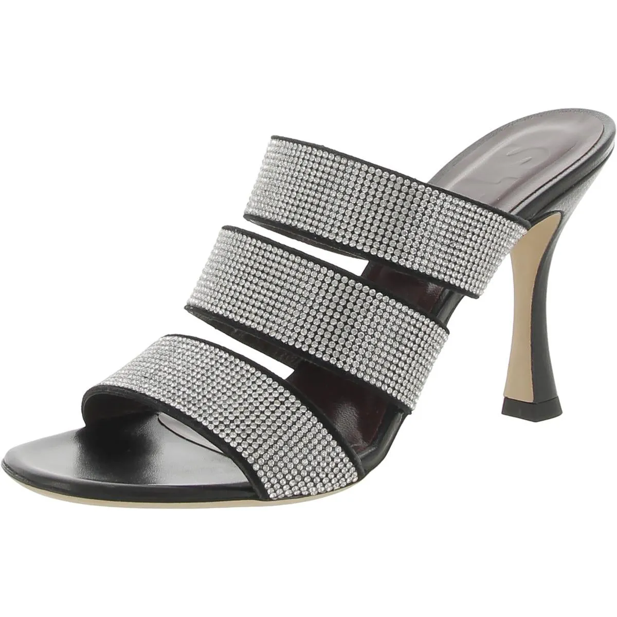 Sonny Womens Rhinestone Slip On Heels