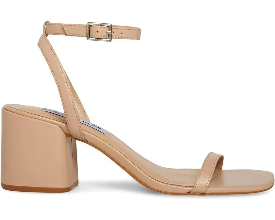 Steve Madden Audrina AUDR11S1-230 Sandal Womens 9 Tan Leather Block Heel ZPO1097