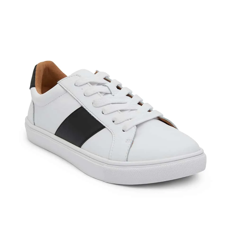 Storm Sneaker in White And Black Leather