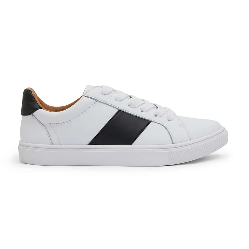 Storm Sneaker in White And Black Leather