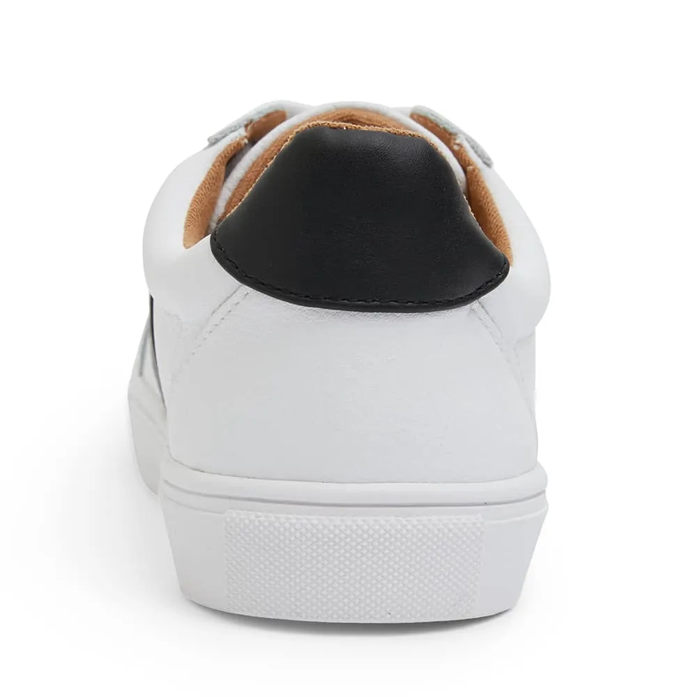 Storm Sneaker in White And Black Leather