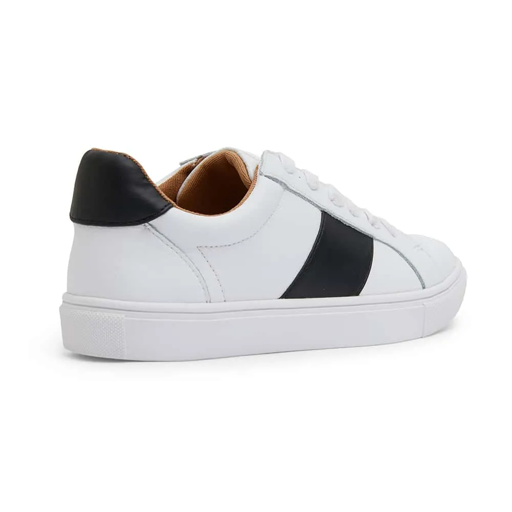 Storm Sneaker in White And Black Leather