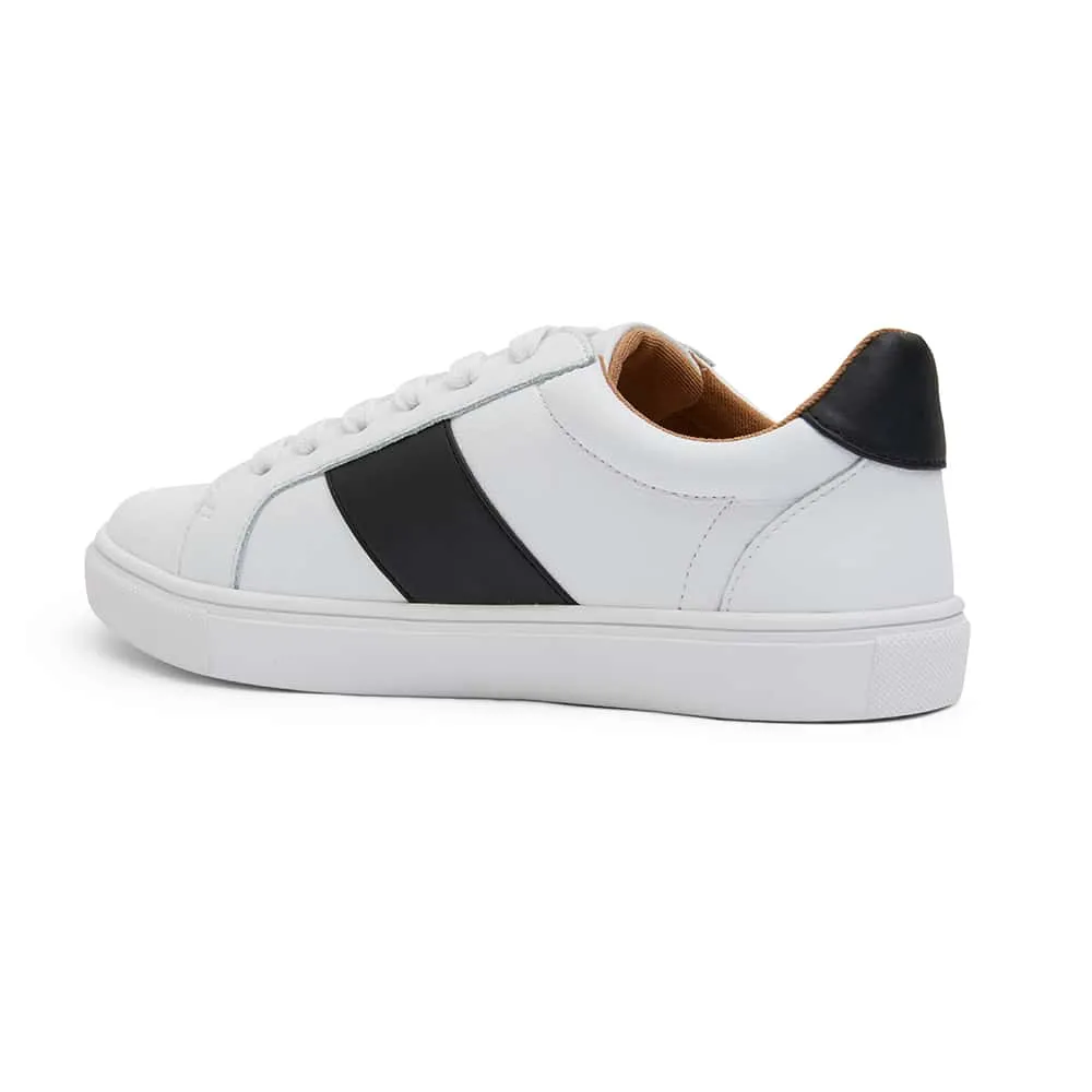 Storm Sneaker in White And Black Leather