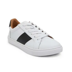Storm Sneaker in White And Black Leather