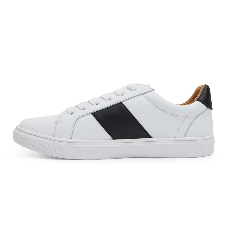 Storm Sneaker in White And Black Leather