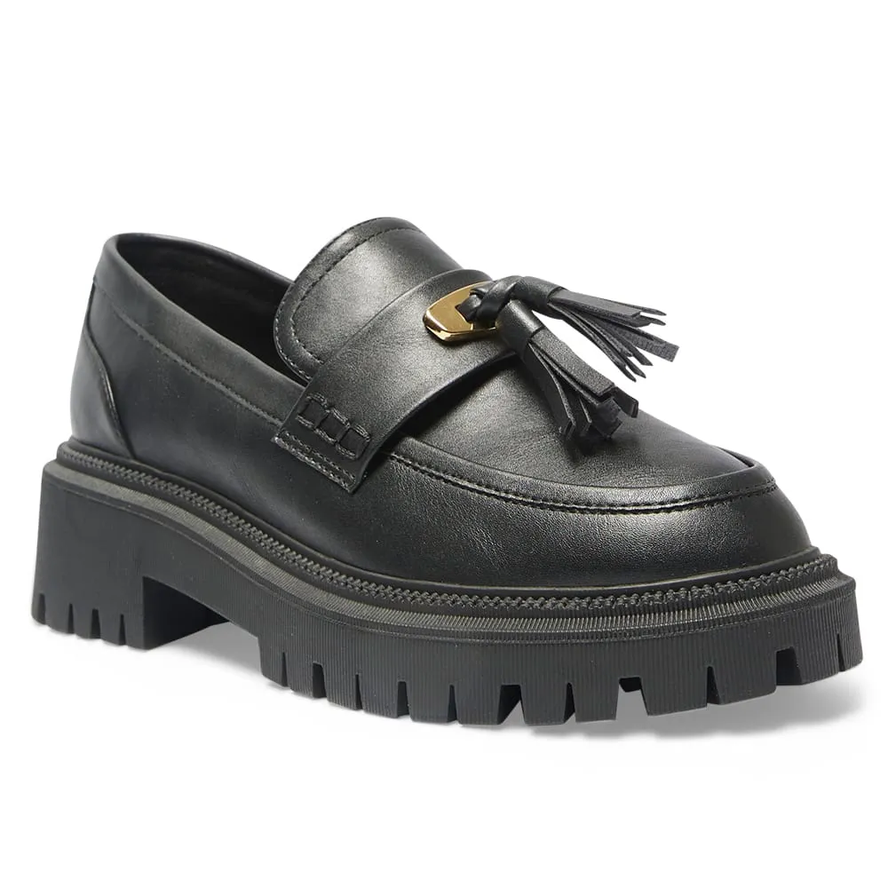 Strike Loafer in Black Smooth