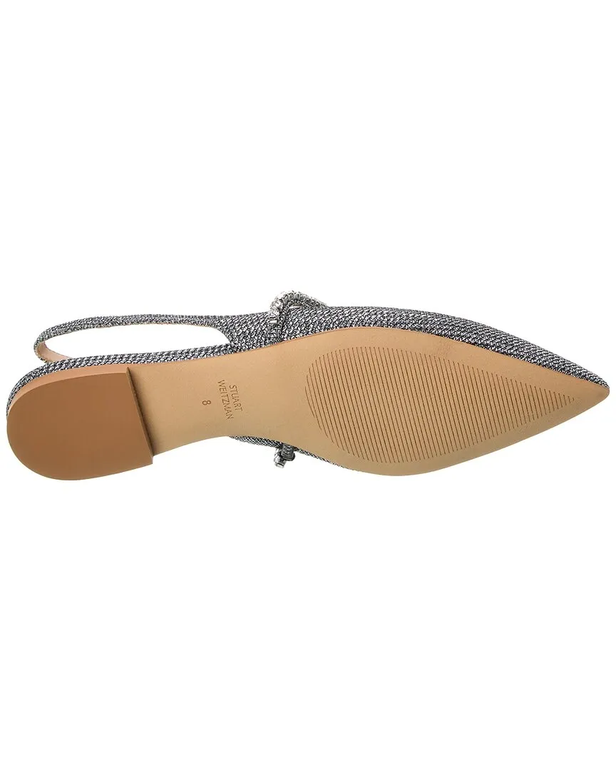 Stuart Weitzman Crystalline Mesh Slingback Flat