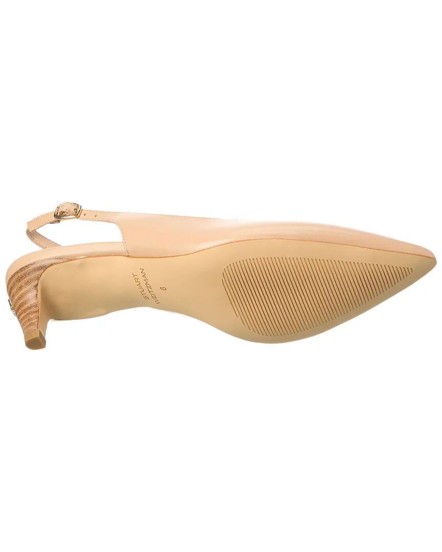 Stuart Weitzman Mara 50 Leather Slingback Pump